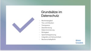 Grundsätze im Datenschutz 