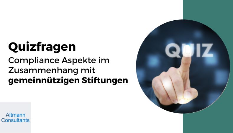 Compliance Aspekte im Zusammenhang mit gemeinnützigen Stiftungen