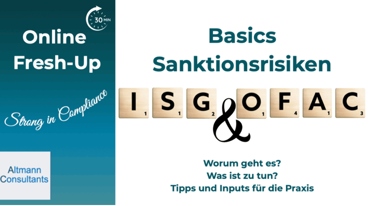 Fresh-Up Sanktionsrisiken (ISG & OFAC)
